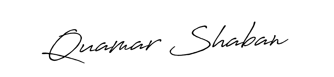 How to make Quamar Shaban signature? Antro_Vectra_Bolder is a professional autograph style. Create handwritten signature for Quamar Shaban name. Quamar Shaban signature style 7 images and pictures png