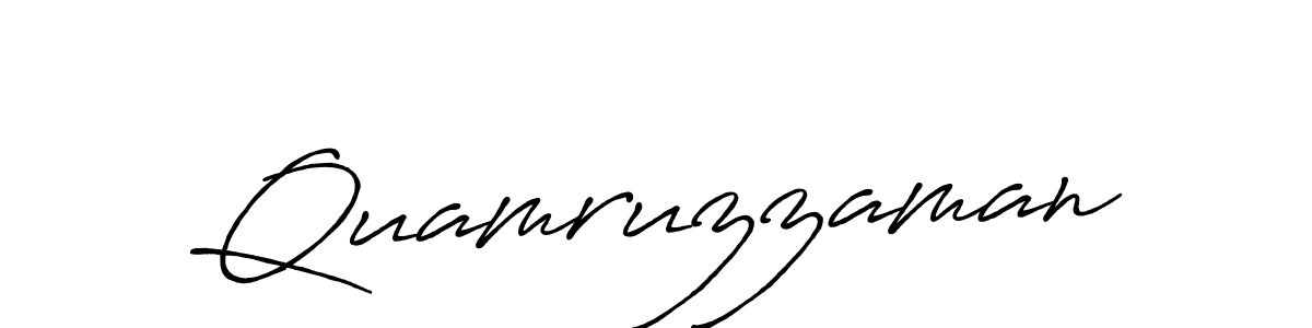 Make a beautiful signature design for name Quamruzzaman. With this signature (Antro_Vectra_Bolder) style, you can create a handwritten signature for free. Quamruzzaman signature style 7 images and pictures png
