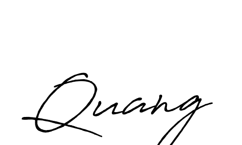 How to make Quang signature? Antro_Vectra_Bolder is a professional autograph style. Create handwritten signature for Quang name. Quang signature style 7 images and pictures png