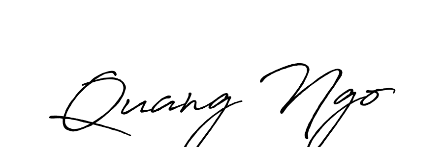 How to make Quang Ngo name signature. Use Antro_Vectra_Bolder style for creating short signs online. This is the latest handwritten sign. Quang Ngo signature style 7 images and pictures png