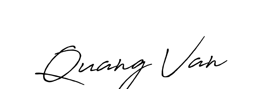 Create a beautiful signature design for name Quang Van. With this signature (Antro_Vectra_Bolder) fonts, you can make a handwritten signature for free. Quang Van signature style 7 images and pictures png