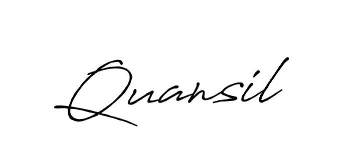 Also You can easily find your signature by using the search form. We will create Quansil name handwritten signature images for you free of cost using Antro_Vectra_Bolder sign style. Quansil signature style 7 images and pictures png