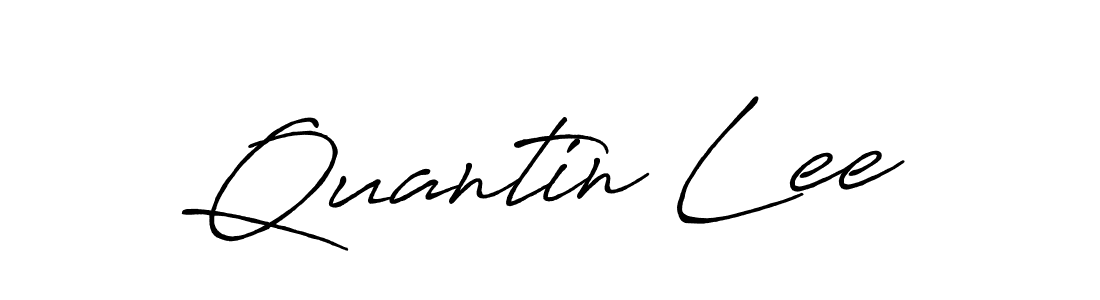 Create a beautiful signature design for name Quantin Lee. With this signature (Antro_Vectra_Bolder) fonts, you can make a handwritten signature for free. Quantin Lee signature style 7 images and pictures png