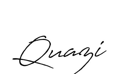 Quazi stylish signature style. Best Handwritten Sign (Antro_Vectra_Bolder) for my name. Handwritten Signature Collection Ideas for my name Quazi. Quazi signature style 7 images and pictures png