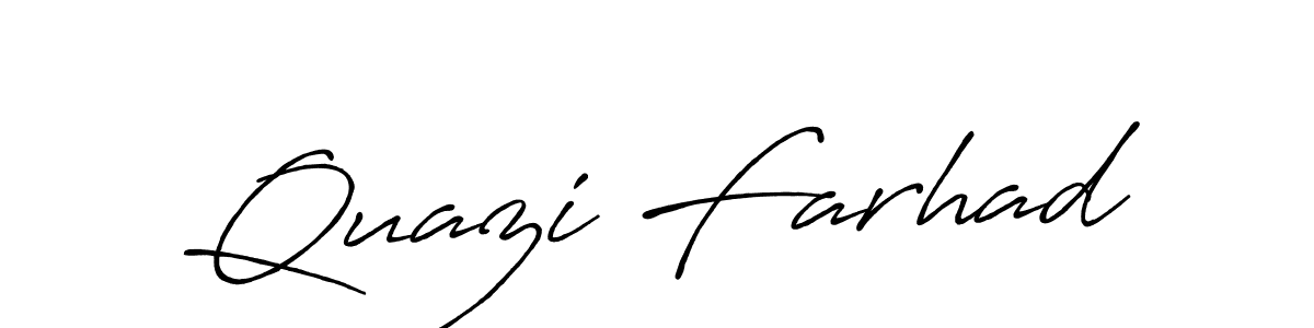 Also You can easily find your signature by using the search form. We will create Quazi Farhad name handwritten signature images for you free of cost using Antro_Vectra_Bolder sign style. Quazi Farhad signature style 7 images and pictures png