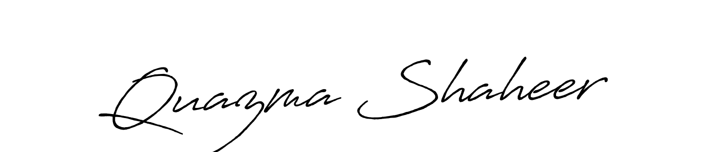 Design your own signature with our free online signature maker. With this signature software, you can create a handwritten (Antro_Vectra_Bolder) signature for name Quazma Shaheer. Quazma Shaheer signature style 7 images and pictures png