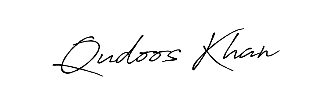 Design your own signature with our free online signature maker. With this signature software, you can create a handwritten (Antro_Vectra_Bolder) signature for name Qudoos Khan. Qudoos Khan signature style 7 images and pictures png