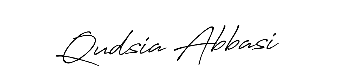 Make a beautiful signature design for name Qudsia Abbasi. With this signature (Antro_Vectra_Bolder) style, you can create a handwritten signature for free. Qudsia Abbasi signature style 7 images and pictures png