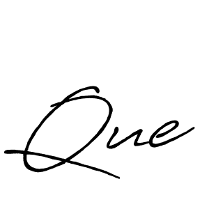 Que stylish signature style. Best Handwritten Sign (Antro_Vectra_Bolder) for my name. Handwritten Signature Collection Ideas for my name Que. Que signature style 7 images and pictures png