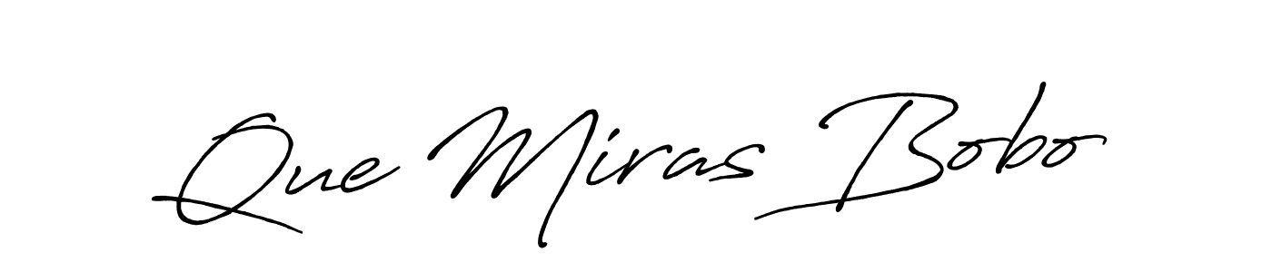 Also we have Que Miras Bobo name is the best signature style. Create professional handwritten signature collection using Antro_Vectra_Bolder autograph style. Que Miras Bobo signature style 7 images and pictures png