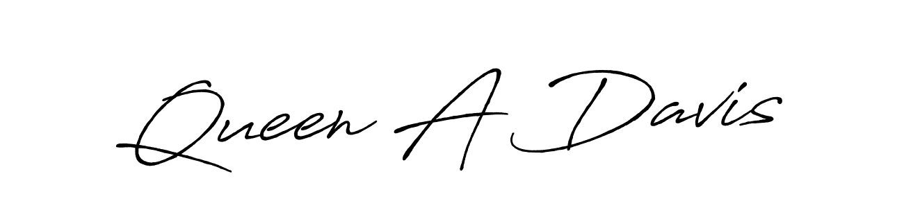 Queen A Davis stylish signature style. Best Handwritten Sign (Antro_Vectra_Bolder) for my name. Handwritten Signature Collection Ideas for my name Queen A Davis. Queen A Davis signature style 7 images and pictures png