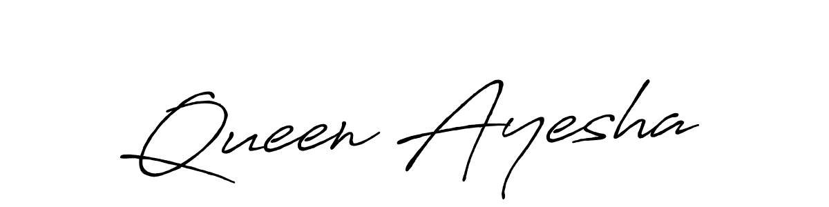 Also You can easily find your signature by using the search form. We will create Queen Ayesha name handwritten signature images for you free of cost using Antro_Vectra_Bolder sign style. Queen Ayesha signature style 7 images and pictures png