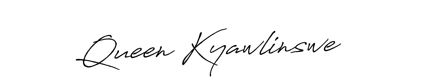 if you are searching for the best signature style for your name Queen Kyawlinswe. so please give up your signature search. here we have designed multiple signature styles  using Antro_Vectra_Bolder. Queen Kyawlinswe signature style 7 images and pictures png