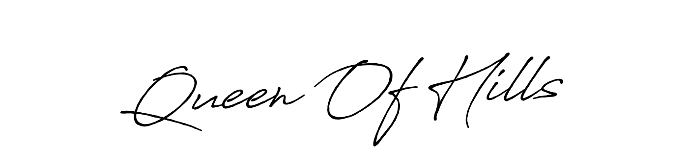 Antro_Vectra_Bolder is a professional signature style that is perfect for those who want to add a touch of class to their signature. It is also a great choice for those who want to make their signature more unique. Get Queen Of Hills name to fancy signature for free. Queen Of Hills signature style 7 images and pictures png