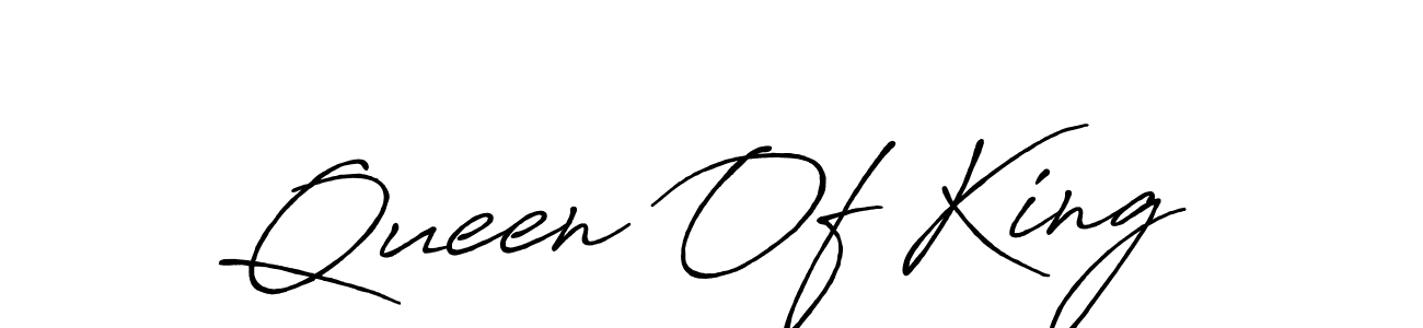 Design your own signature with our free online signature maker. With this signature software, you can create a handwritten (Antro_Vectra_Bolder) signature for name Queen Of King. Queen Of King signature style 7 images and pictures png