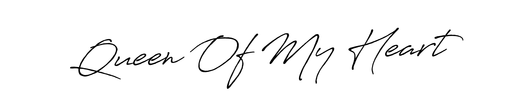 Use a signature maker to create a handwritten signature online. With this signature software, you can design (Antro_Vectra_Bolder) your own signature for name Queen Of My Heart. Queen Of My Heart signature style 7 images and pictures png