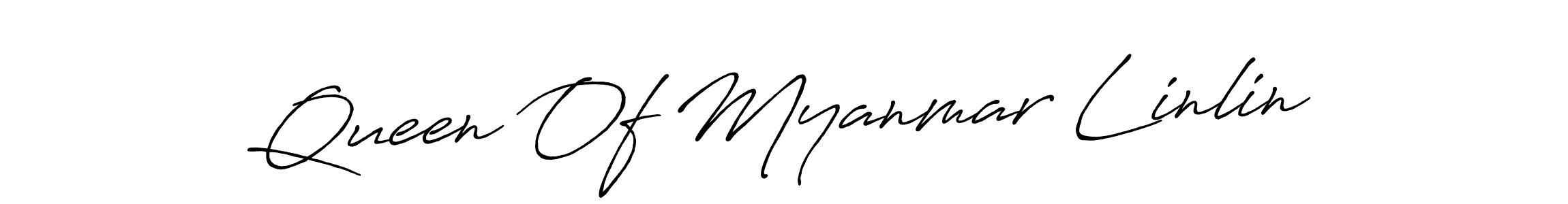 if you are searching for the best signature style for your name Queen Of Myanmar Linlin. so please give up your signature search. here we have designed multiple signature styles  using Antro_Vectra_Bolder. Queen Of Myanmar Linlin signature style 7 images and pictures png