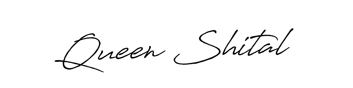 Use a signature maker to create a handwritten signature online. With this signature software, you can design (Antro_Vectra_Bolder) your own signature for name Queen Shital. Queen Shital signature style 7 images and pictures png