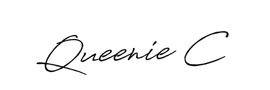 You should practise on your own different ways (Antro_Vectra_Bolder) to write your name (Queenie C) in signature. don't let someone else do it for you. Queenie C signature style 7 images and pictures png