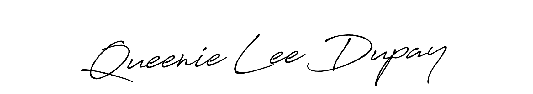 Make a beautiful signature design for name Queenie Lee Dupay. With this signature (Antro_Vectra_Bolder) style, you can create a handwritten signature for free. Queenie Lee Dupay signature style 7 images and pictures png