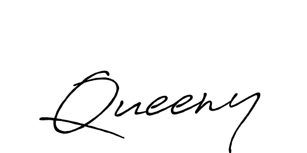 Queeny stylish signature style. Best Handwritten Sign (Antro_Vectra_Bolder) for my name. Handwritten Signature Collection Ideas for my name Queeny. Queeny signature style 7 images and pictures png