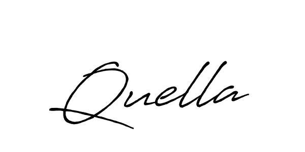 It looks lik you need a new signature style for name Quella. Design unique handwritten (Antro_Vectra_Bolder) signature with our free signature maker in just a few clicks. Quella signature style 7 images and pictures png