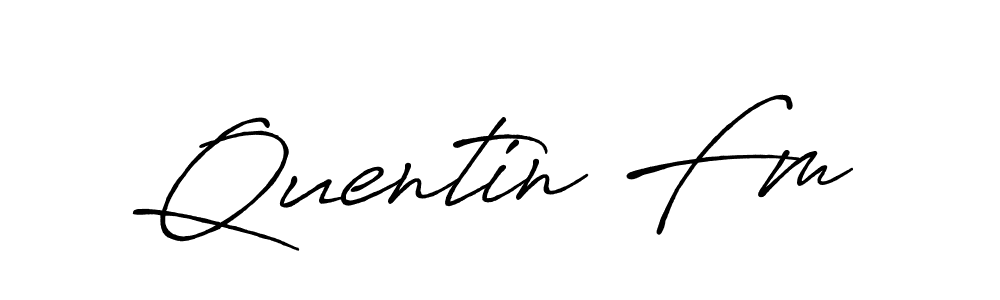 Design your own signature with our free online signature maker. With this signature software, you can create a handwritten (Antro_Vectra_Bolder) signature for name Quentin Fm. Quentin Fm signature style 7 images and pictures png