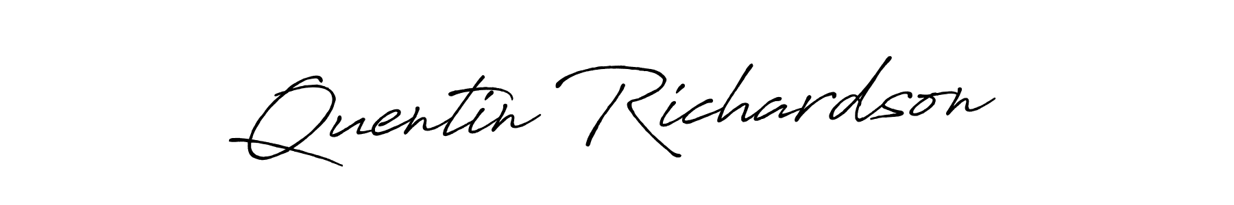 Create a beautiful signature design for name Quentin Richardson. With this signature (Antro_Vectra_Bolder) fonts, you can make a handwritten signature for free. Quentin Richardson signature style 7 images and pictures png