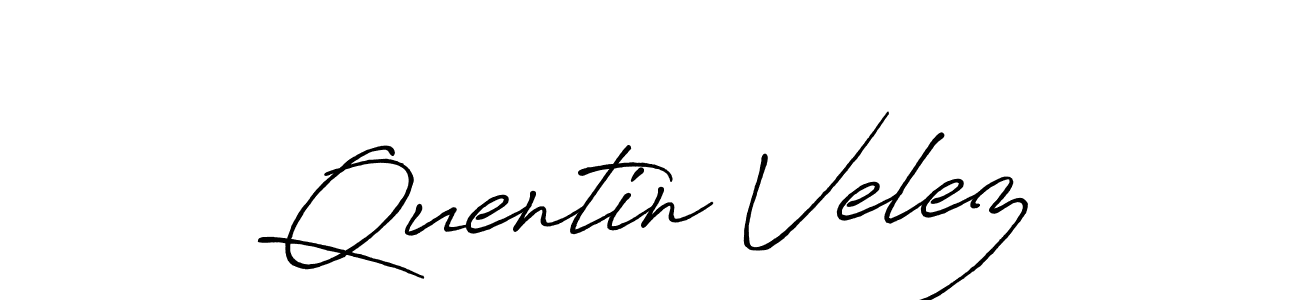 Design your own signature with our free online signature maker. With this signature software, you can create a handwritten (Antro_Vectra_Bolder) signature for name Quentin Velez. Quentin Velez signature style 7 images and pictures png