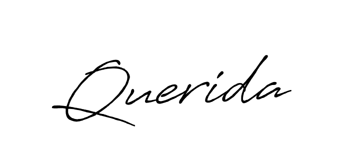 Use a signature maker to create a handwritten signature online. With this signature software, you can design (Antro_Vectra_Bolder) your own signature for name Querida. Querida signature style 7 images and pictures png