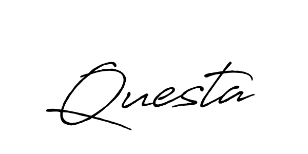 Create a beautiful signature design for name Questa. With this signature (Antro_Vectra_Bolder) fonts, you can make a handwritten signature for free. Questa signature style 7 images and pictures png