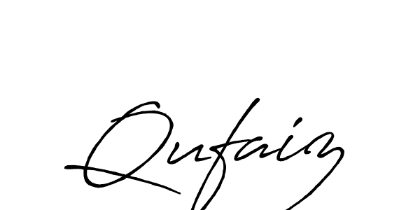 Use a signature maker to create a handwritten signature online. With this signature software, you can design (Antro_Vectra_Bolder) your own signature for name Qufaiz. Qufaiz signature style 7 images and pictures png