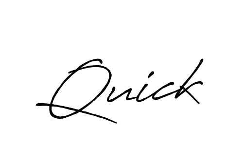 Create a beautiful signature design for name Quick. With this signature (Antro_Vectra_Bolder) fonts, you can make a handwritten signature for free. Quick signature style 7 images and pictures png