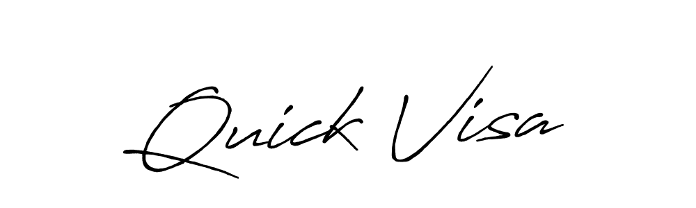 Quick Visa stylish signature style. Best Handwritten Sign (Antro_Vectra_Bolder) for my name. Handwritten Signature Collection Ideas for my name Quick Visa. Quick Visa signature style 7 images and pictures png