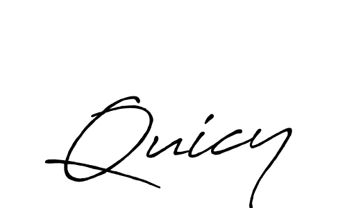 Design your own signature with our free online signature maker. With this signature software, you can create a handwritten (Antro_Vectra_Bolder) signature for name Quicy. Quicy signature style 7 images and pictures png