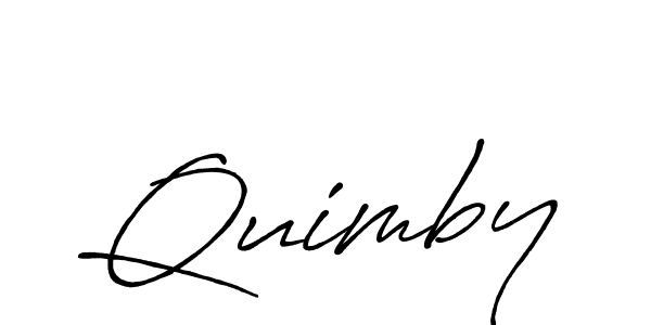 How to make Quimby name signature. Use Antro_Vectra_Bolder style for creating short signs online. This is the latest handwritten sign. Quimby signature style 7 images and pictures png