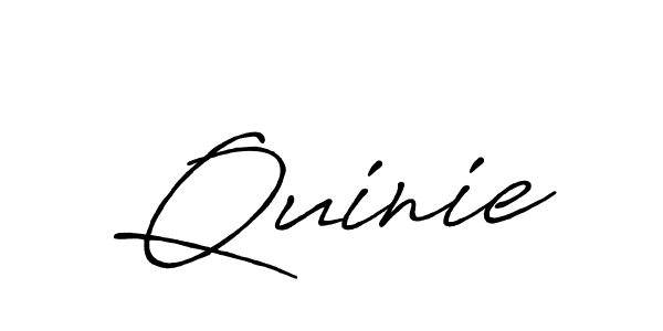 Also we have Quinie name is the best signature style. Create professional handwritten signature collection using Antro_Vectra_Bolder autograph style. Quinie signature style 7 images and pictures png
