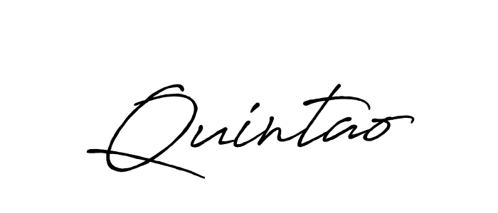 Design your own signature with our free online signature maker. With this signature software, you can create a handwritten (Antro_Vectra_Bolder) signature for name Quintao. Quintao signature style 7 images and pictures png