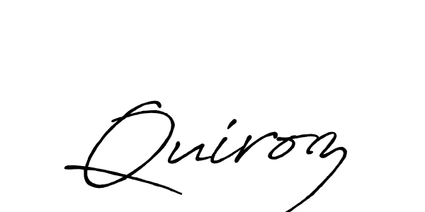 How to make Quiroz signature? Antro_Vectra_Bolder is a professional autograph style. Create handwritten signature for Quiroz name. Quiroz signature style 7 images and pictures png