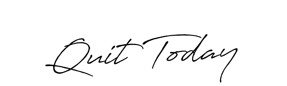 This is the best signature style for the Quit Today name. Also you like these signature font (Antro_Vectra_Bolder). Mix name signature. Quit Today signature style 7 images and pictures png