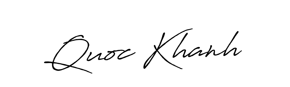 Antro_Vectra_Bolder is a professional signature style that is perfect for those who want to add a touch of class to their signature. It is also a great choice for those who want to make their signature more unique. Get Quoc Khanh name to fancy signature for free. Quoc Khanh signature style 7 images and pictures png