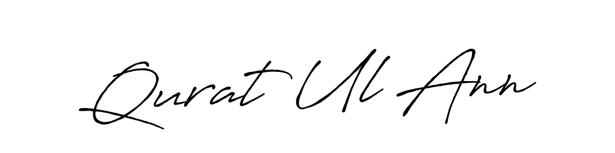 How to make Qurat Ul Ann name signature. Use Antro_Vectra_Bolder style for creating short signs online. This is the latest handwritten sign. Qurat Ul Ann signature style 7 images and pictures png