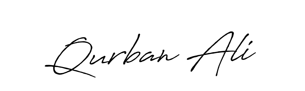 Make a beautiful signature design for name Qurban Ali. With this signature (Antro_Vectra_Bolder) style, you can create a handwritten signature for free. Qurban Ali signature style 7 images and pictures png