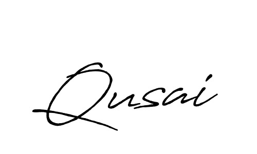 Use a signature maker to create a handwritten signature online. With this signature software, you can design (Antro_Vectra_Bolder) your own signature for name Qusai. Qusai signature style 7 images and pictures png