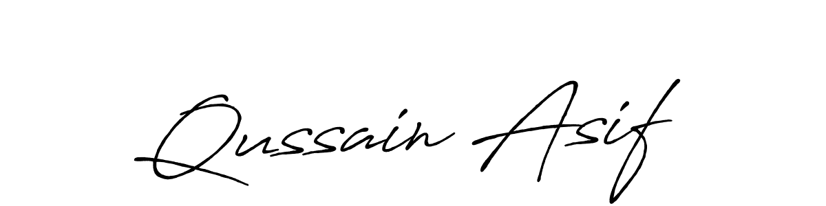 How to make Qussain Asif signature? Antro_Vectra_Bolder is a professional autograph style. Create handwritten signature for Qussain Asif name. Qussain Asif signature style 7 images and pictures png