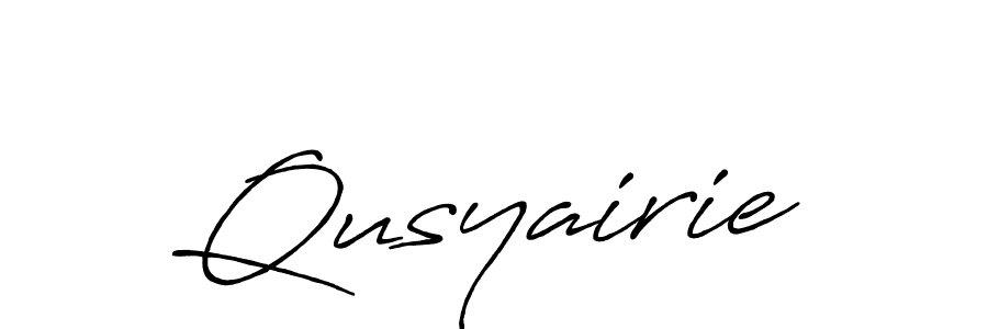 Design your own signature with our free online signature maker. With this signature software, you can create a handwritten (Antro_Vectra_Bolder) signature for name Qusyairie. Qusyairie signature style 7 images and pictures png
