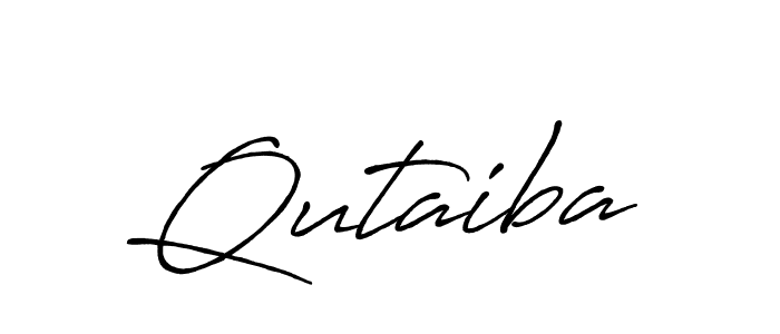 How to make Qutaiba name signature. Use Antro_Vectra_Bolder style for creating short signs online. This is the latest handwritten sign. Qutaiba signature style 7 images and pictures png