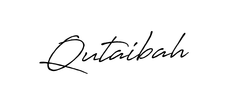 Design your own signature with our free online signature maker. With this signature software, you can create a handwritten (Antro_Vectra_Bolder) signature for name Qutaibah. Qutaibah signature style 7 images and pictures png