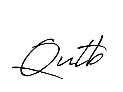 Use a signature maker to create a handwritten signature online. With this signature software, you can design (Antro_Vectra_Bolder) your own signature for name Qutb. Qutb signature style 7 images and pictures png