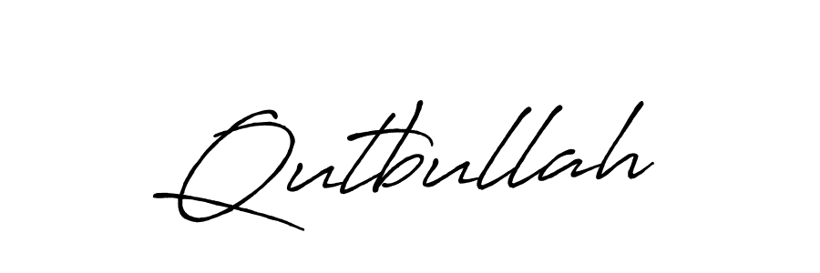 Use a signature maker to create a handwritten signature online. With this signature software, you can design (Antro_Vectra_Bolder) your own signature for name Qutbullah. Qutbullah signature style 7 images and pictures png